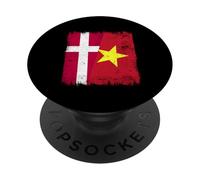 Danemark Demi-Drapeau Vietnam Histoire du Vietnam PopSockets PopGrip Adhésif