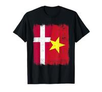 Danemark Demi-Drapeau Vietnam Histoire du Vietnam T-Shirt