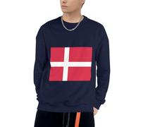 Danemark Drapeau Patriotique Danemark Drapeau Graphique Sweatshirt À Capuche Homme Sweatshirt Col Rond pour Usage Quotidien Activités De Loisirs Plein Air Pique-Niques