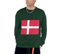 Danemark Drapeau Patriotique Danemark Drapeau Graphique Sweatshirt À Capuche Homme Sweatshirt Col Rond pour Usage Quotidien Activités De Loisirs Plein Air Pique-Niques