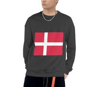 Danemark Drapeau Patriotique Danemark Drapeau Graphique Sweatshirt À Capuche Homme Sweatshirt Col Rond pour Usage Quotidien Activités De Loisirs Plein Air Pique-Niques