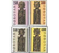 Danemark - Îles Féroé 93-96 (complète.Edition.) Neuf avec Gomme Originale ** MNH 1984 eglise gestühl wangen (Timbres pour Les collectionneurs) Christianisme