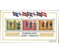 Danemark - Îles Féroé Bloc 1 (complète.Edition.) Neuf avec Gomme Originale ** MNH 1983 Costumes (Timbres pour Les collectionneurs) Uniformes/Costumes