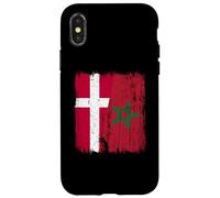 Danemark Maillot Demi-Drapeau du Maroc Patrimoine Danois Coque pour iPhone X/XS
