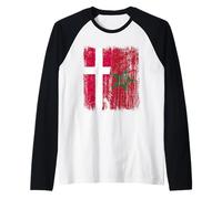 Danemark Maillot Demi-Drapeau du Maroc Patrimoine Danois Manche Raglan