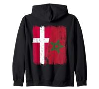Danemark Maillot Demi-Drapeau du Maroc Patrimoine Danois Sweat à Capuche