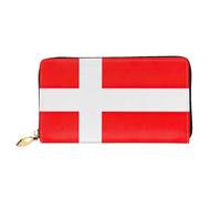 Danemark Portefeuille en cuir pour téléphone portable, carte de crédit, argent avec poche zippée, noir, taille unique, Noir/blanc, One Size
