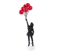 DANETI Statue de fille en ballon volant, Banksy Décoration d'intérieur, sculpture d'art moderne, figurine en résine, décoration artisanale, noir-B