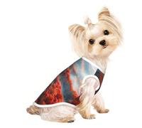 Danfeng is Like Fire Vêtements pour chiens de petite taille Imprimé intégral Doux et respirant