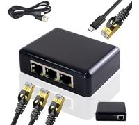 Danfetsoy Câble répartiteur Ethernet Ethernet 1 vers 3, RJ45 1 mâle vers 3 x femelles LAN Ethernet, convient pour Super Cat5, Cat5e, Cat6, Cat7, etc
