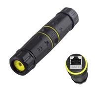 Danfetsoy Coupleur RJ45 CAT7 IP68 étanche 10 Gbps RJ45 connecteur étanche adapté Cat7/Cat6/Cat5E/Cat5 pour caméra de vidéosurveillance, équipement électronique, nautique aéronautique