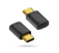 Danfetsoy Lot de 2 adaptateurs d'extension USB C 40 Gbit/s, charge 240 W, vidéo 8K @ 60 Hz, adaptateur d'extension USB de type C mâle vers femelle Thunderbolt 3/4 compatible avec MacBook, Switch