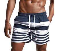 Danfiki Homme Shorts de Bain Maillot de Bain Maillot Surf avec Poches Serrage Réglable Doublure étanche Séchage Rapide Eté Piscine Plage Pente