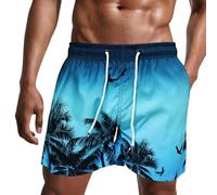 Danfiki Homme Shorts de Bain Maillot de Bain Maillot Surf avec Poches Serrage Réglable Doublure étanche Séchage Rapide Eté Piscine Plage Pente