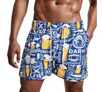 Danfiki Homme Shorts de Bain Maillot de Bain Maillot Surf avec Poches Serrage Réglable Doublure étanche Séchage Rapide Eté Piscine Plage Pente