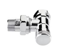 Danfoss RLV C Valve de pied avec fonction d'évacuation 1/2 bi bu angle droite chrome 003L0273