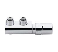Danfoss VHX D Design ensemble de bloc inférieur 2 points avec élément de régulation RA X entraxe 50mm 1/2 bu bi coudé chromé 013G4279