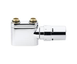Danfoss VHX D Design jeu de raccordement inférieur 2 points avec élément de réglage RA X entraxe 50mm 1/2 bu bi droit chrome 013G4276