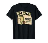 Dang Monday Already Frog with Coffee Dark Humour Monday T-Shirt