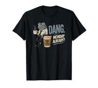 Dang Monday Already Frog with Coffee Lazisest Monday Frog T-Shirt