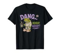 Dang Monday Already Frog with Coffee Viral Coffee Frog Humour T-Shirt