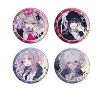 Dangan Insges Set 4pcs Kirigiri Kyoko, Enoshima Junko Figurine Broche Epingle Sac Casquette Décor Anime Cosplay Accessoires