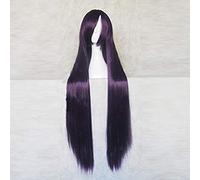 Dangan Ronpa 2 Danganronpa Mikan Tsumiki 100cm Longue perruque de Cosplay violet foncé perruques de cheveux synthétiques résistantes à la chaleur + bonnet de perruque gratuit