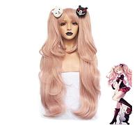 Danganronpa: déclencheur heureux ravages femmes Enoshima Junko Cosplay perruque Enoshima Junko jeu de rôle queues de cheval avec des épingles à cheveux d'ours