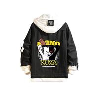 Danganronpa Veste en Jean Monokuma Cosplay Denim Sweat à Capuche Anime Déchiré Jeans Manteau Costume pour Hommes Femmes