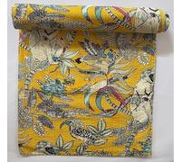 DANGAYACH ART Couvre-lit indien indien fait à la main avec imprimé singe Kantha, village Gudri, couvre-lit indien traditionnel taille (King 274,3 x 274,3 cm)