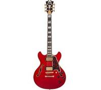 D'Angelico Excel Mini DC Trans Cherry guitare électrique + étui rouge