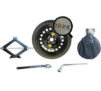D'ANGELO 1988 Kit de roue de secours 17' compatible avec Ford Kuga Volvo XC40 XC60 avec cric, clé et poche 135/90R17, (R002A)