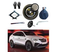 D'ANGELO 1988 Kit de roue de secours 18" compatible avec Renault Arkana, Cric, Clé, Vis, Gants et Sac, Peso vettura Kg, Acier allié Alliage d'acier caoutchouc
