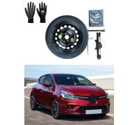 D'ANGELO 1988 Kit de roue d'escorte 15"" compatible avec Renault Clio (3/4/5) avec Cric ants et Sac