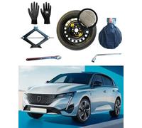 D'ANGELO 1988 Kit de roue d'escorte 16"" compatible avec Peugeot 308 (2013>) avec Cric, Clé, Gants et Sac 125/80R16