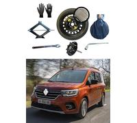 D'ANGELO 1988 Kit de roue d'escorte 17"" compatible avec Renault Kangoo II (2008-2020) avec Cric, Clé, Vis, Gants et Sac
