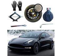 D'ANGELO 1988 Kit de roue d'escorte 18" compatible avec Tesla Model 3 avec Cric Clé, Sac.