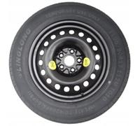 D'ANGELO 1988 Roue de secours de rechange 16" compatible avec Volkswagen Golf 5, 6, 7, 8, Pour Seat Leon, pour @ u d i A3, pour Skoda Octavia avec cric, clé et sac 125/70r16