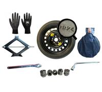 D'ANGELO 1988 Roue de secours galette 17" compatible avec Toyota Auris Sport Touring,Corolla, Suzuki Swace avec cric, cle, sac