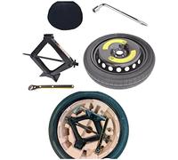 D'ANGELO 1988 Roue de secours galette 17" compatible avec VW GOLF 5, 6, 7, compatible avec PASSAT, compatible avec @ U D I A3, compatible avec SEAT LEON, ATECA avec cric, clè, sac organizer