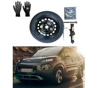 D'ANGELO Kit de roue d'escorte 16'' compatible avec Citroën C3 Aircross avec Cric, clé et sac 125/70R16