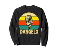 Dangelo Microphone rétro avec nom Amusant des années 80 Vintage Lovers Sweatshirt