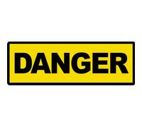 Danger - 29x10cm - Sticker/Autocollant