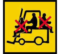 Danger De Transport En Élévateur (20x20cm) - Sticker/Autocollant