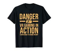 Danger - Développeur et joueur de réalité virtuelle drôle de réalité virtuelle T-Shirt