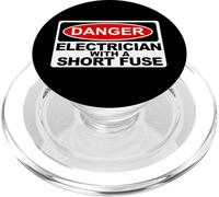 Danger : électricien avec Un fusible Court PopSockets PopGrip pour MagSafe