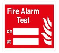 Danger Fire Alarm Test Metal Sign Caution Warning Notice Decor 12x8 Inch