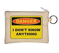 Danger I Don't Know Anything Porte-monnaie Beige