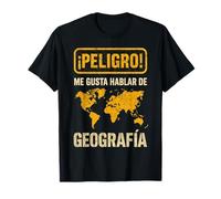 Danger J'aime parler de géographie professeur carte du monde T-Shirt