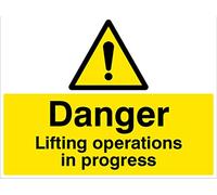 Danger Lifting operations in progress Panneau de sécurité rigide en PVC